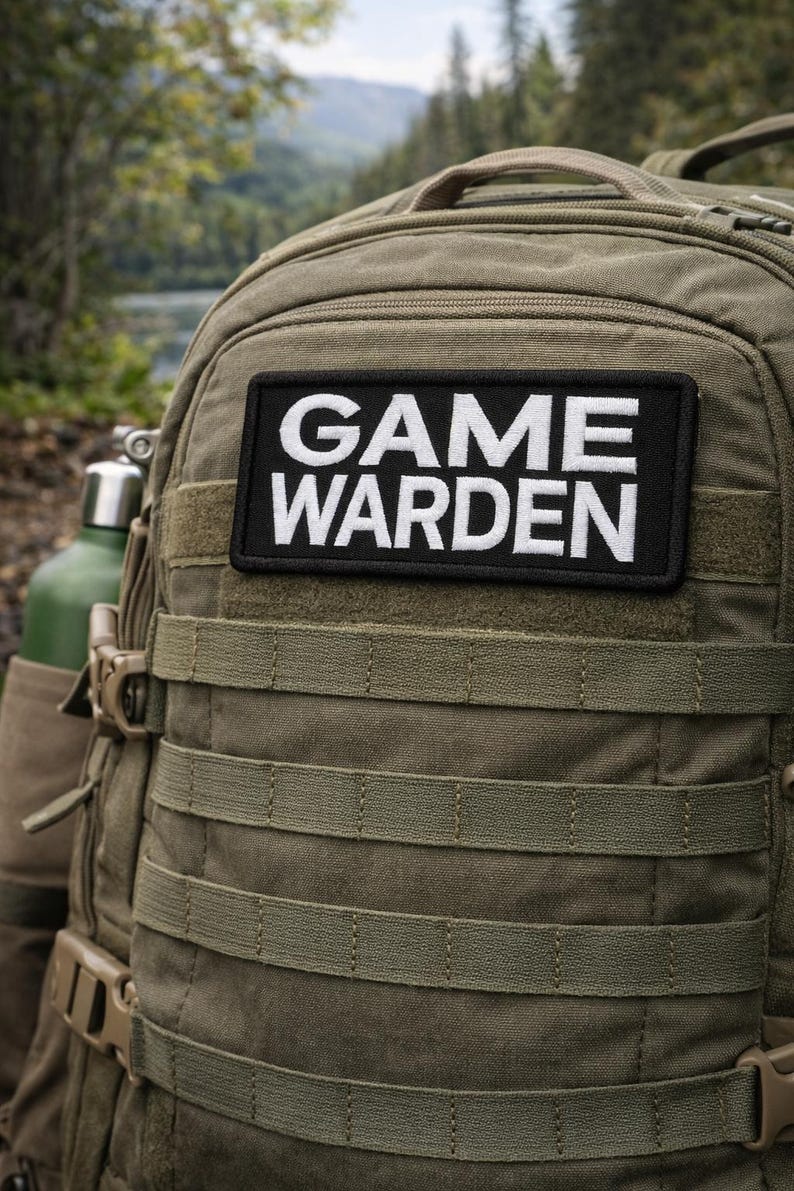 Game Warden Patch/Iron-On Patch/Law Enforcement Gear/Wildlife Officer Badge/Nature Patch/Embroidered Sew-On Appliqué for Clothing Backpack image 3