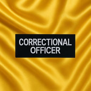 Correctional Officer Patch/Iron-On Patch/Uniform Patch/Embroidered Sew-On Applique for Vest/Jacket/Clothes/Bag/ Gear/Law Enforcement Gift