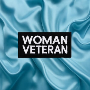 Parche de mujer veterana/parche termoadhesivo/servicio militar/regalo para mujer soldado/aplicación bordada para coser en ropa, chaqueta, mochila y uniforme