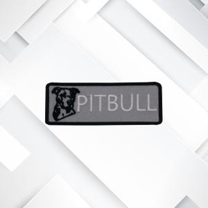 Pitbull Dog Patch – Embroidered Iron-On/Sew-On Dog Breed Appliqué for Jackets, Bags, Vests, Clothing, & Best Friend Pet Gifts