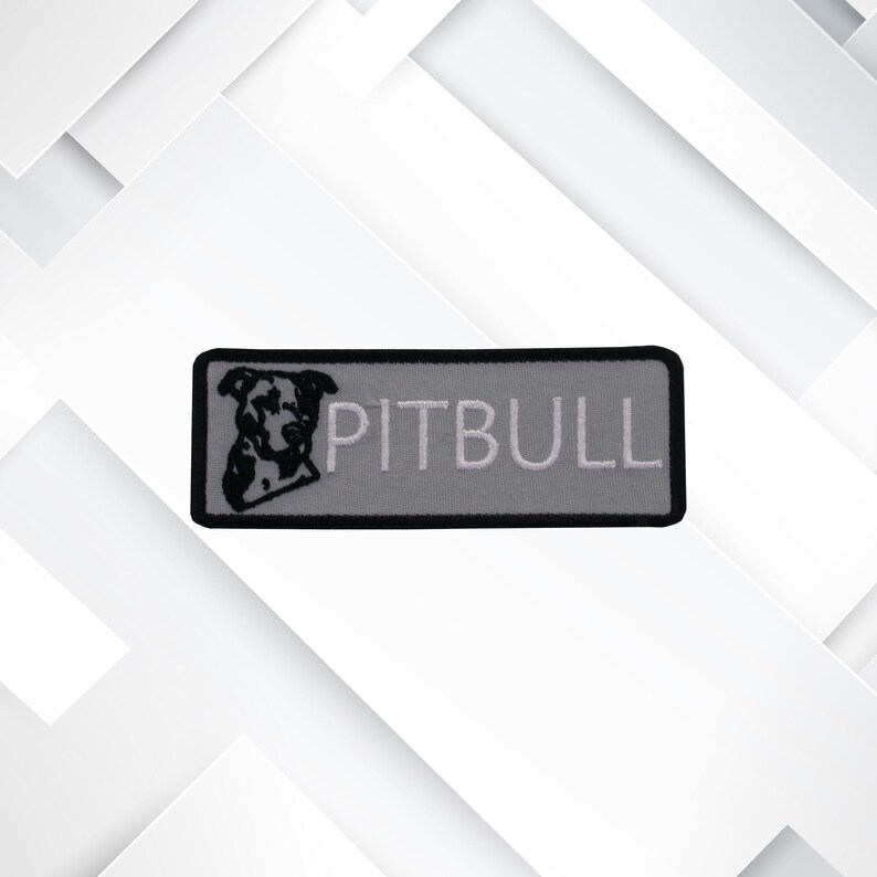 Pitbull Dog Patch/Dog Breed/Iron-On Patch/Embroidered Sew-On Appliqué for Clothing, Vest/Jackets, Bags, Best Friend Patch/Uniques Pet Gifts image 5