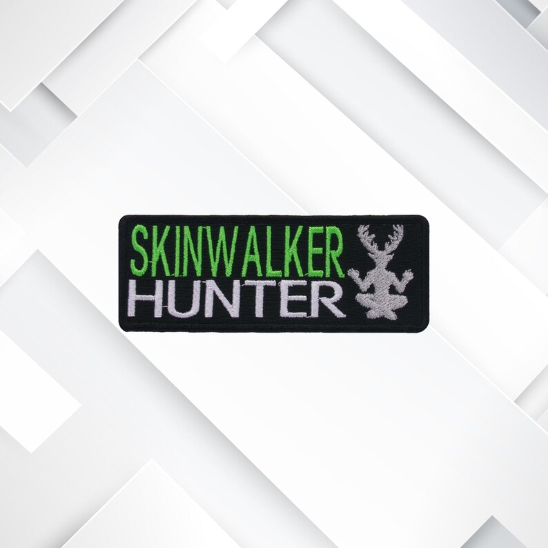 Skinwalker Hunter – Embroidered Iron-on/sew-on Cryptid Patch for Vests ...