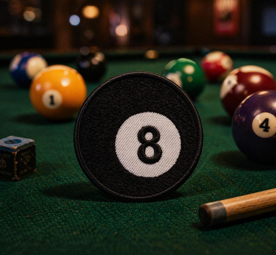 8 Ball Patch/iron-on Patch/pool Billiards/bar Novelty Gift