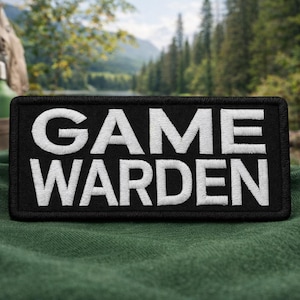 Game Warden Patch/Iron-On Patch/Law Enforcement Gear/Wildlife Officer Badge/Nature Patch/Embroidered Sew-On Appliqué for Clothing Backpack