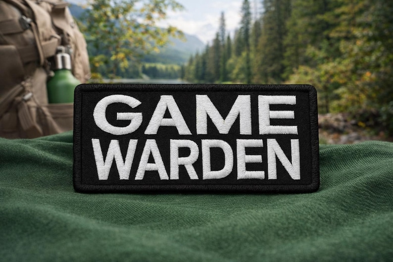 Game Warden Patch/Iron-On Patch/Law Enforcement Gear/Wildlife Officer Badge/Nature Patch/Embroidered Sew-On Appliqué for Clothing Backpack image 1
