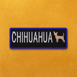 Patch chihuahuahond/opstrijkpatch/speelgoedpatch/familiehuisdier/cadeau Sassy-hond/geborduurde opstikapplicatie voor kledingvest/jas hondentuig afbeelding 17