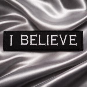 Écusson I Believe/Écusson thermocollant/Aliens, cryptide, paranormal, X-Files, science-fiction/appliqués brodés à coudre pour gilets/vestes, sacs à dos pour vêtements