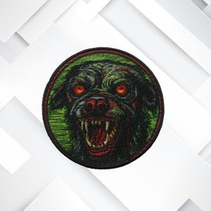 Parche termoadhesivo de perro zombi para chaqueta, chaleco, mochila, insignia de K9 mutante aterrador, disfraz de Halloween, regalo de terror
