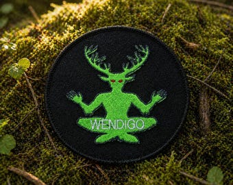 Wendigo Patch/Iron-On Patch/Cryptid Creatures/Horror Patches/Embroidered Sew-On Applique for Jackets/Vests, Costumes, Clothing, Halloween