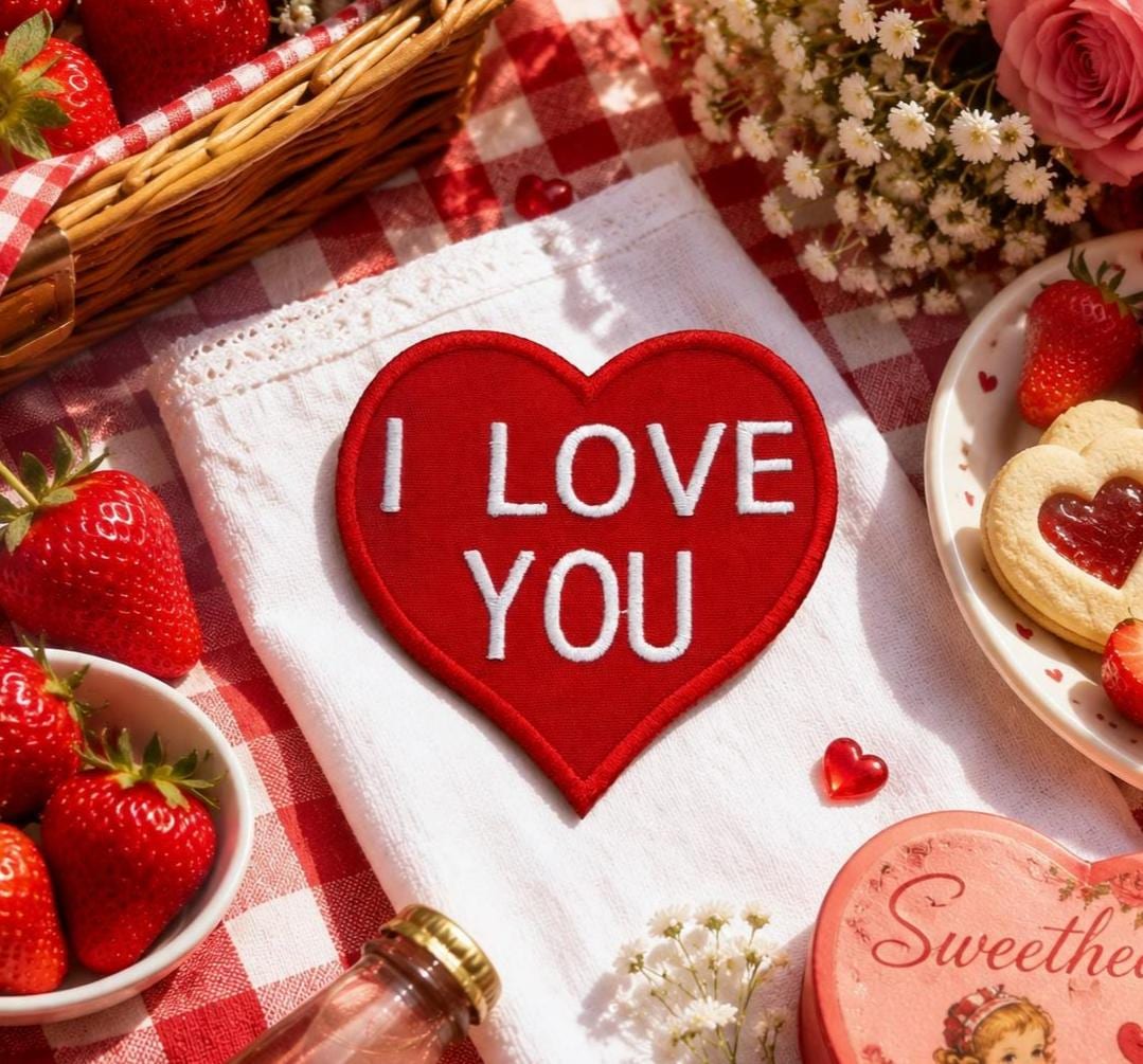 I Love You Heart Patch/iron-on Patch/romantic Valentine's Day