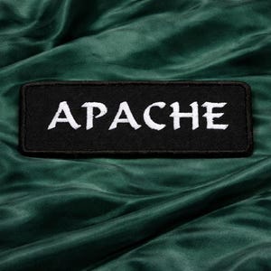 Apache Patch/Iron-On Patch/Biker Vest, MC, Motorcycle Gear/Embroidered Sew-On Appliqué for Clothing Jacket Backpacks
