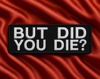 Mais êtes-vous mort ? Écusson/Écusson thermocollant/Dictons sarcastiques et drôles/Gilet de motard/Appliques brodés à coudre pour vêtement Veste Sac à dos