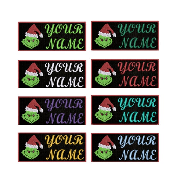 CUSTOM YOUR NAME CHRISTMAS Personalized STOCKING Name Tag PATCH