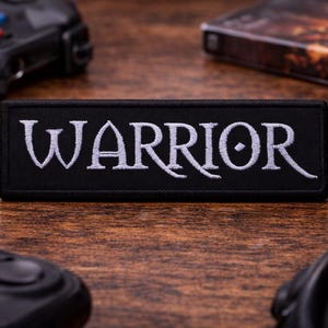 Warrior Patch/Iron On Patch/Geeks & Gamers Gift/Embroidered Sew On Applique for Vest/Jacket, Clothing, Backpacks Gear
