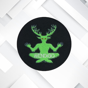 Wendigo – Embroidered Iron-On/Sew-On/Hook Horror Patch for Jackets, Vests, Costumes, Clothing, Cryptid Fans, X-Files Collectors, & Gifts