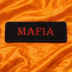 アイロン接着式マフィアパッチ 縫い付け刺繍バッジ ジャケット、バックパック、ストリートウェア、バイカークラブ、ギャングコスチューム、アウトロークルーアップリケ用