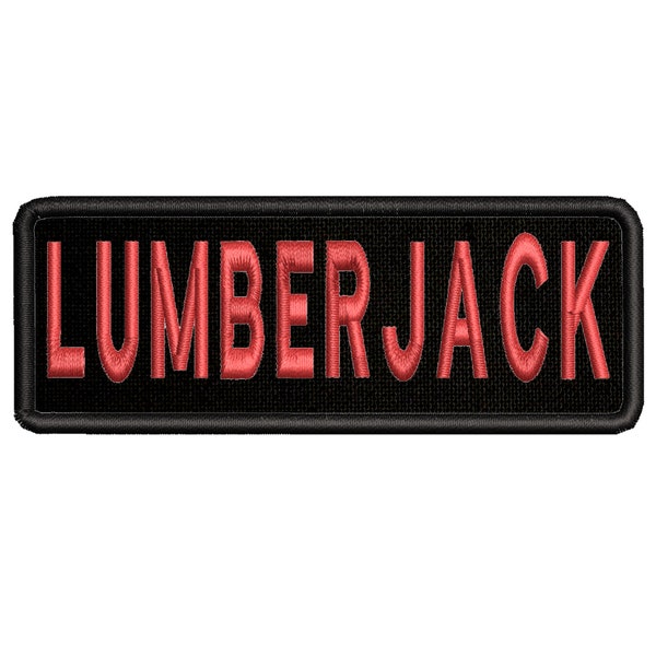 Lumberjack - Embroidered Patch Iron / Sew-On Decorative Biker Badge Emblem Military Gear Uniform Costume Applique
