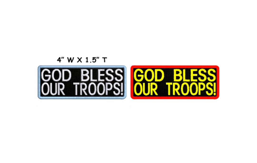 GOD BLESS Our Troops Embroidered Patch Iron-On Badge Emblem Etsy 日本