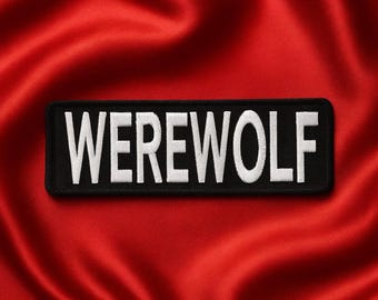 Parche de hombre lobo, termoadhesivo, bordado para coser o para disfraz, chaqueta, mochila, cosplay, regalo para fanáticos del terror gótico y decoración de Halloween.