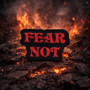 Fear Not-patch/opstrijkpatch/Christian Faith geschenken/Religieuze patch/Bijbelpatches/Geborduurde opstikapplicatie voor kledingvest/jas