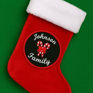 Personalized Christmas Nametag Patch/Custom Embroidered Holiday Stocking Name Tag/Perfect for Family Gifts/Christmas Décor/Family Keepsakes