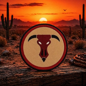 Minotaur Crest Patch/Iron-On Patch/Sci-Fi Badge/Grim Darkness/Geeks & Gamers/Embroidered Sew-On Applique for Clothing, Vest/Jacket Hats Gear