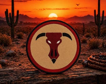 Minotaur Crest Patch/Iron-On Patch/Sci-Fi Badge/Grim Darkness/Geeks & Gamers/Embroidered Sew-On Applique for Clothing, Vest/Jacket Hats Gear
