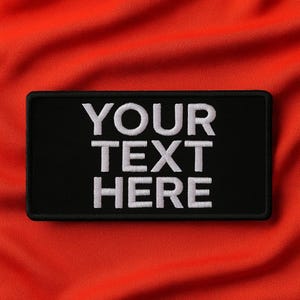 Custom Your Name Personalized Name Tag Patch 2" W X 2" T Embroidered DIY Iron-on/Sew-on Applique for Vest Jacket Clothing Backpack Uniform