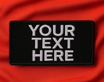 Custom Your Name Personalized Name Tag Patch 2" W X 2" T Embroidered DIY Iron-on/Sew-on Applique for Vest Jacket Clothing Backpack Uniform