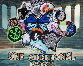 Additional Custom Patch Embroidered - Up To 11" - Iron-on/Sew-on/Hook Backing - YOUR DESIGN Personalized Applique Business Logo Jacket Bags