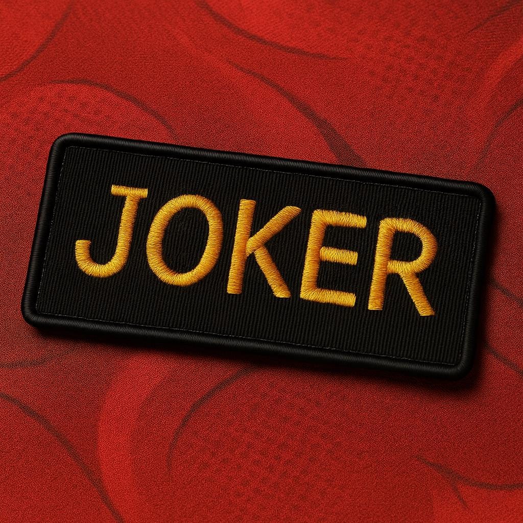 JOKER Embroidered Iron-On Patch - Applique For Vest, Jacket, Biker Gear & Cosplay
