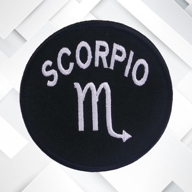 Parche de Escorpio/Signo del Zodíaco/Regalo de Astrología/Parche Termoadhesivo/Cósmico/Horóscopo/Aplique Bordado para Coser en Chaquetas/Chalecos, Mochilas y Ropa imagen 18
