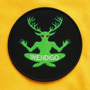 Wendigo-patch/opstrijkpatch/Cryptid Creatures/Horrorpatches/Geborduurde opnaaibare appliqué voor jassen/vesten, kostuums, kleding, Halloween
