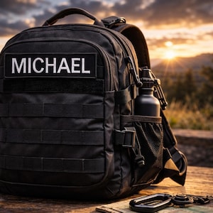 Custom Your Name 5" W X 1.5" T Embroidered Patch Iron-on / Sew-On Name Tag Personalized Badge Emblem Applique Vest Jacket Clothing Uniform