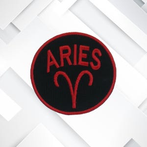 Parche de Aries: insignia bordada termoadhesiva de astrología para chaquetas, mochilas, ropa, bolsos y regalos cósmicos DIY.