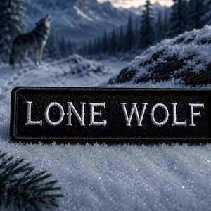 Lone Wolf Patch/Iron-On Patch/Independent Bikers/Embroidered Sew-On Appliqué for Clothing Vest/Jacket Hats Backpack Gear