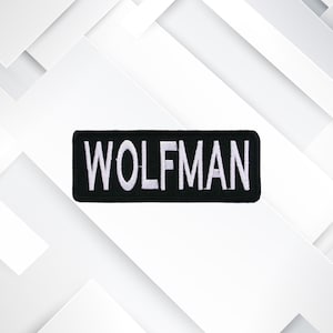 Wolfman Patch Embroidered Iron-On Applique for Jackets, Vests, Backpacks, Halloween Costume, Horror Gifts, Monstercore Badge