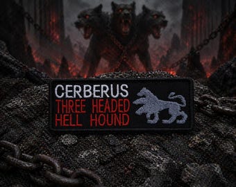 Cerberus Hell Hound-patch/opstrijkpatch/fantasiecadeaus/mythisch wezen/geborduurd opnaaiwerk appliqué voor kleding vest/jassen hoeden rugzakken