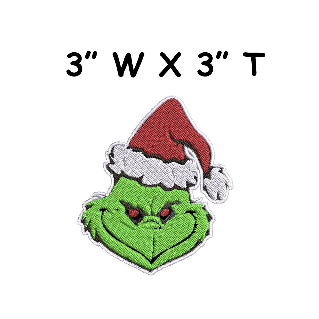 Christmas the Grinch Embroidered Patch Ironon or Sewon Etsy