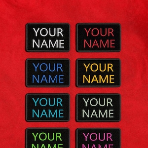 Custom Your Name Patch/Personalized Name Tag Patch/Iron-On Patches/Embroidered Sew-on Applique for Vest, Jacket, Clothing, Backpack, Uniform
