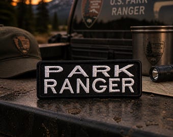 Park Ranger Patch/Iron-On Patch/National Park Badge/Forest Staff/Embroidered Sew-On Appliqué for Clothing Vest/Jacket, Hats, Backpack, Gear