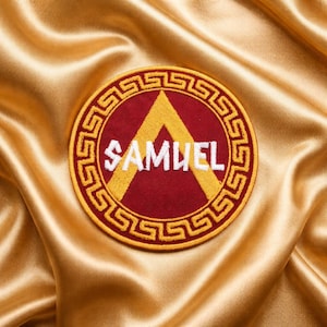 CUSTOM "YOUR NAME" Spartan Warrior Shield Crest Embroidered Patch Iron On/Sew On Badge Emblem Military War Greek 300 Applique Vest clothing