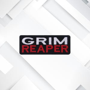 Parche de la Parca para planchar, insignia gótica bordada para chaqueta, chaleco, mochila, aplique de la Parca Oscura, pin estilo motero deathcore de Halloween