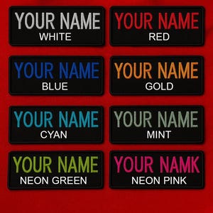 Custom Your Name Patch/Personalized Name Tag Patch/Iron-On Patches/Embroidered Sew-on Applique for Vest, Jacket, Clothing, Backpack, Uniform