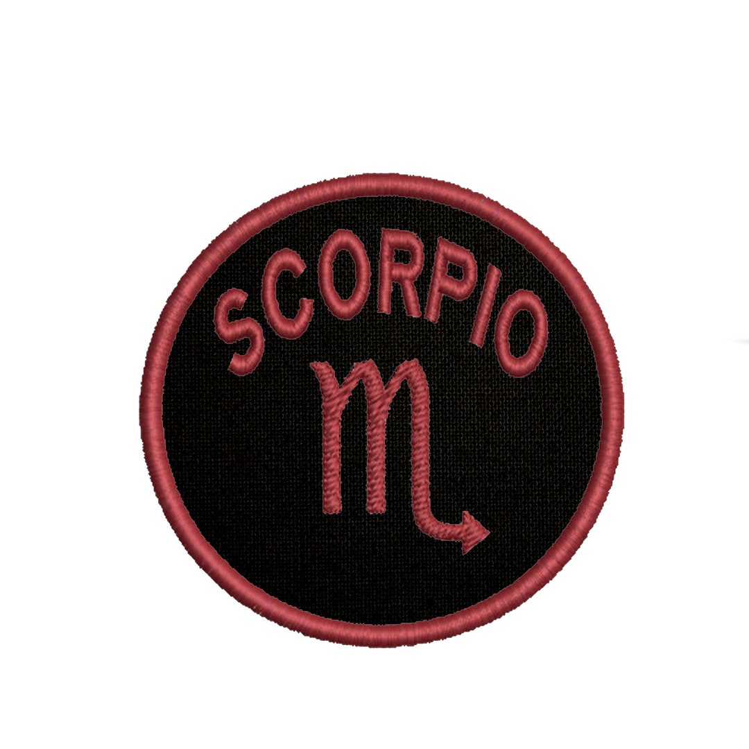 Scorpio Zodiac Embroidered Iron on Patch 2.9 Choose Iron Etsy