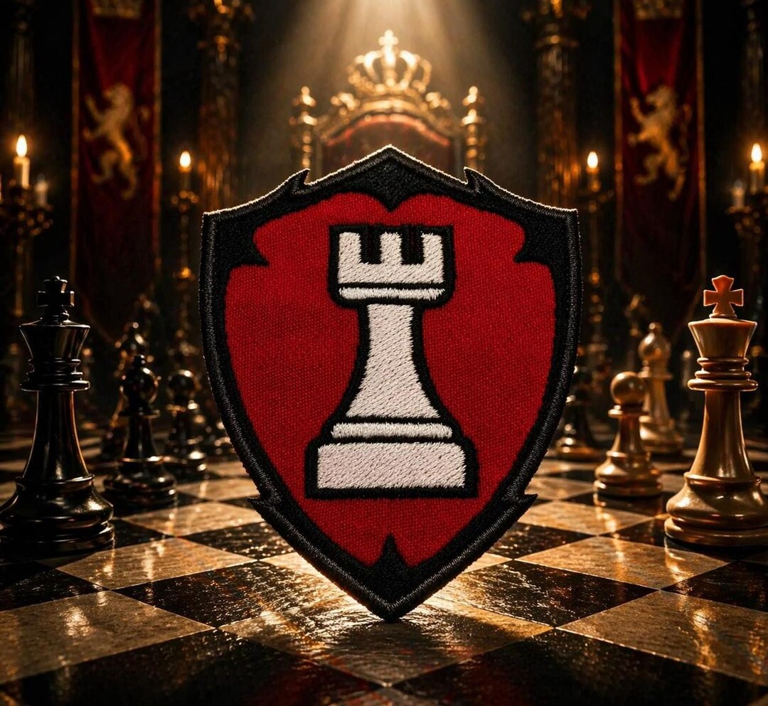 Red Rook Patch White Rook Chess Piece Patch/iron-on Patch/strategy Game/hobby ...