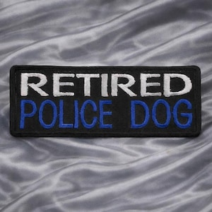 引退警察犬パッチ/アイロン接着パッチ/K9トリビュート/作業犬ギフト/ジャケット、バッグ、ベスト、襟に使える刺繍縫い付けアップリケ