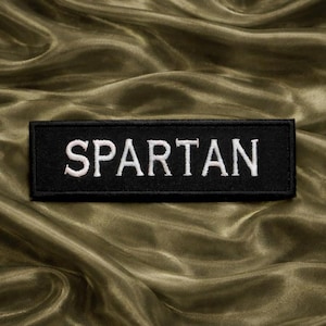 Spartan Patch/Iron-On Patch/Warrior Gift/Embroidered Sew-On Applique for Clothing & Gear, Jackets/Vests, Backpacks