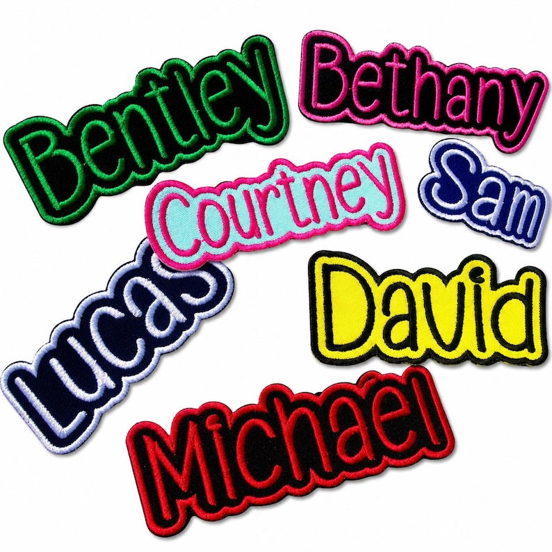 Personalized Name Patch Embroidered, Custom Text Patches Embroidered ...
