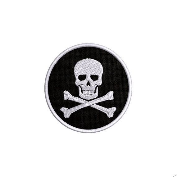 Skull and Crossbones Embroidered Applique Iron on Patch RIP - Etsy